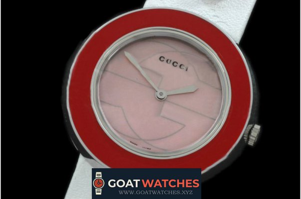 Gucci - U Play Mid Size SS/LE MOP Pink / Red Jap Quartz