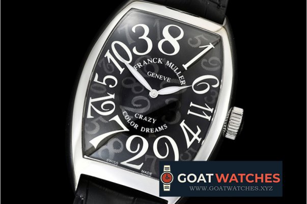 Franck Muller - Crazy Hours Curvex Mens SS/LE Black Asia 21J Mod