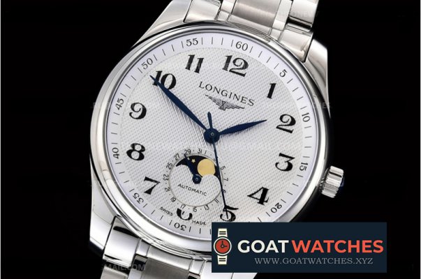 Longines - Longines Master Moon Phase SS/SS White GSF A899