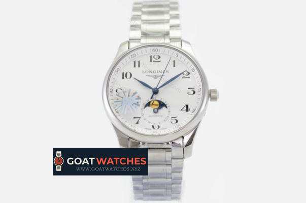 Longines - Master Moon Phase SS/SS White AIF A899