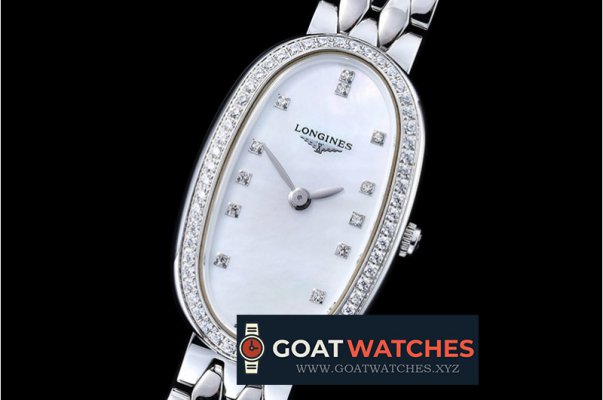 Longines - Elegance Ladies Diams SS/SS Wht MOP TWF Swiss Qtz