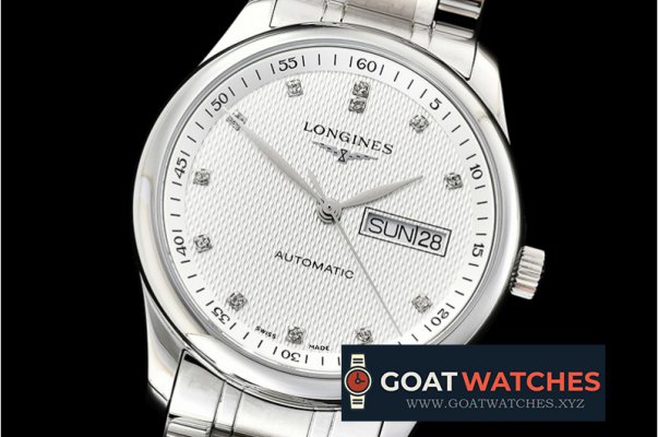 Longines - Master Collection DayDate SS/SS LGF White/Diams A2836