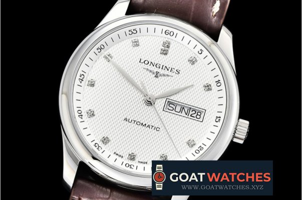 Longines - Master Collection DayDate SS/LE LGF White/Diams A2836