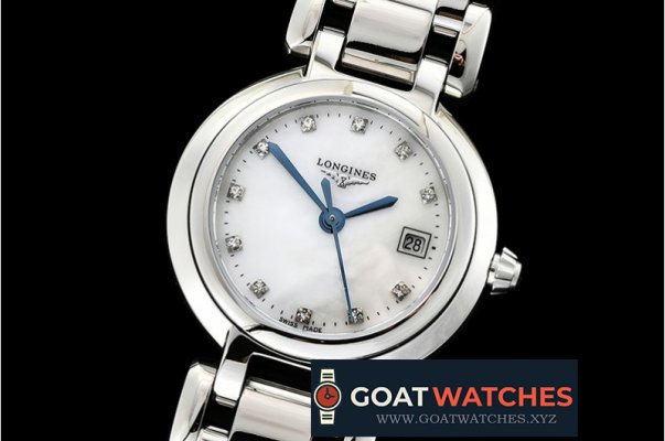 Longines - Elegance Ladies SS/SS White MOP Diam GSF Swiss Quartz