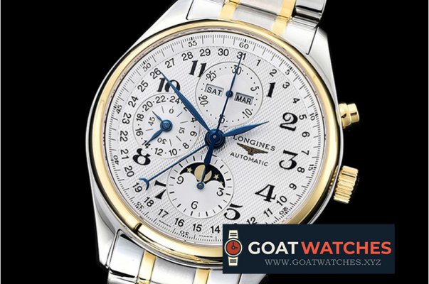 Longines - Master Complications Auto YG/SS Wht GSF Asia 7750