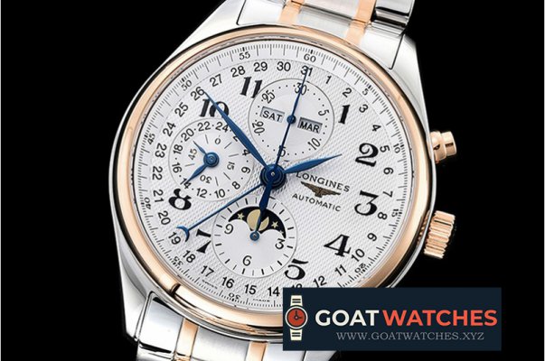 Longines - Master Complications Auto RG/SS Wht GSF Asia 7750