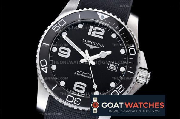 Longines - HydroConquest Mens SS/RU Black ZF Asia 2824