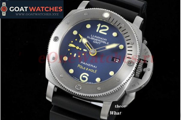 Panerai - PAM719 Submersible 1950 GMT 47MM TI/RU Blue VSF P9001