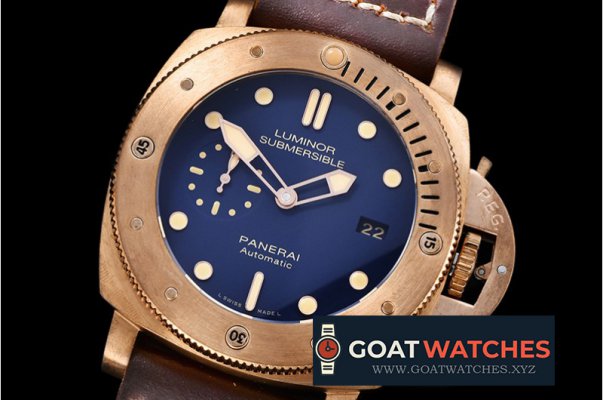 Panerai - PAM671 Bronzo Subm BR/LE Blue XF V2 A7750 Mod9010