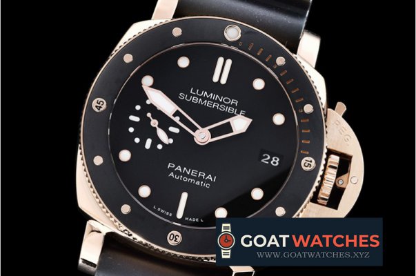 Panerai - PAM684 Lum Sub 1950 3 Day 42mm RG/RU Blk XF P9010