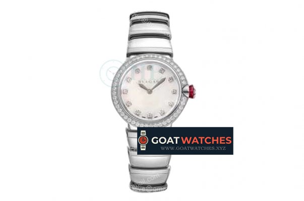 Bvlgari - Lvcea series 28mm SS/SS Wht/Dia Diam BVF Swiss Qua