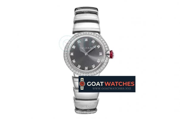 Bvlgari - Lvcea series 28mm SS/SS Grey/Dia Diam BVF Swiss Qua