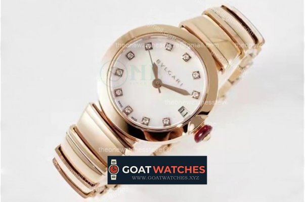 Bvlgari - Lvcea series 33mm RG/RG White/Diam BVF 9015