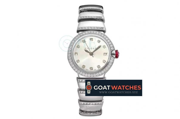 Bvlgari - Lvcea series 33mm SS/SS White/Dia Diam BVF 9015