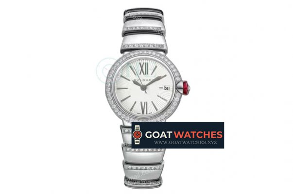 Bvlgari - Lvcea series 33mm SS/SS White/Rom Dia BVF 9015