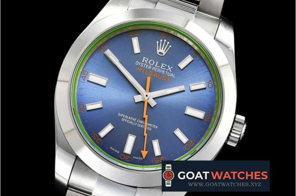 Rolex - Milgauss Z Blue 116400GV SS/SS Blue BP Asia 3131