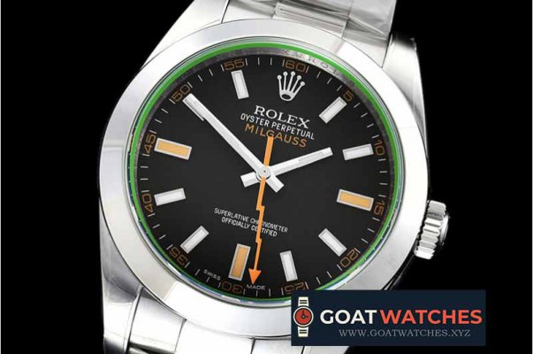 Rolex - Milgauss Black 116400M SS/SS Black ARF Asia 2824