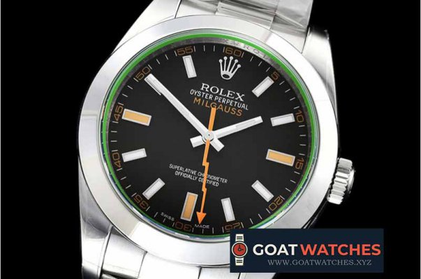 Rolex - Milgauss Black 116400M SS/SS Black ARF Asia 3131