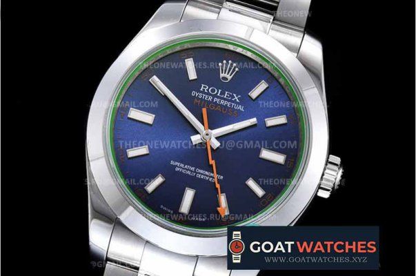 Rolex - Milgauss 116400GV 316F SS/SS Blue Noob Asia 2836