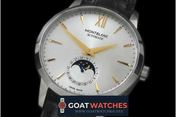 Mont Blanc - Star Calendar Moonphase SS/LE White M-9105