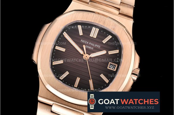 Patek Philippe - Nautilus Jumbo 5711 RG/RG Brown/Stk TBF MY9015 Mod