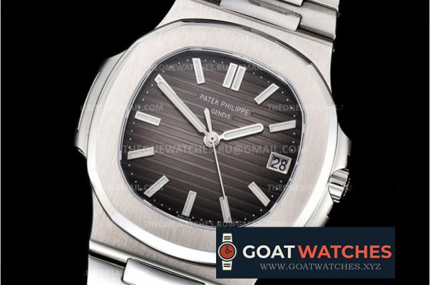 Patek Philippe - Nautilus Jumbo 5711 SS/SS Grey/Stk BPF MY9015 Mod