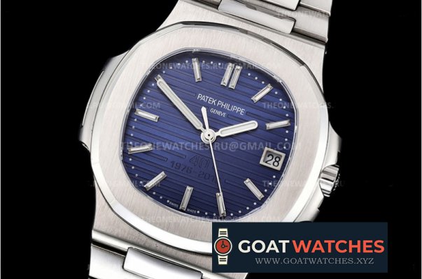 Patek Philippe - Nautilus Jumbo 5711 40th SS/SS Blue/Dia BPF MY9015 Mod