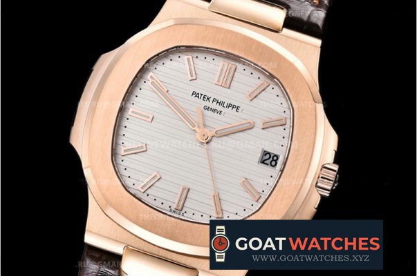 Patek Philippe - Nautilus Jumbo 5711 RG/LE White/Stk PPF V4 Asia 324