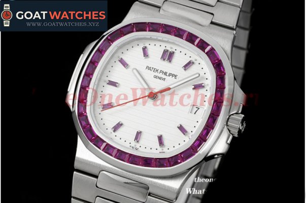 Patek Philippe - Nautilus 40mm 5711 White Dial/Purple diamonds SS/SS GRF 324CS