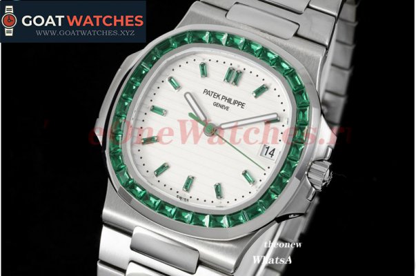 Patek Philippe - Nautilus 40mm 5711 White Dial/Green diamonds SS/SS GRF 324CS