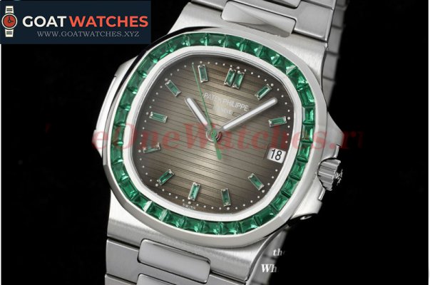 Patek Philippe - Nautilus 40mm 5711 Grey Dial/Green diamonds SS/SS GRF 324CS