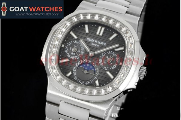 Patek Philippe - Nautilus 40mm 5740 SS/SS Grey/Stk diamonds GRF A240