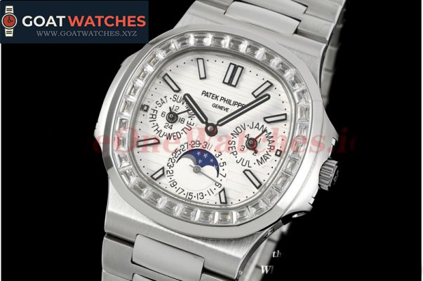 Patek Philippe - Nautilus 40mm 5740 SS/SS White/Stk diamonds GRF A240