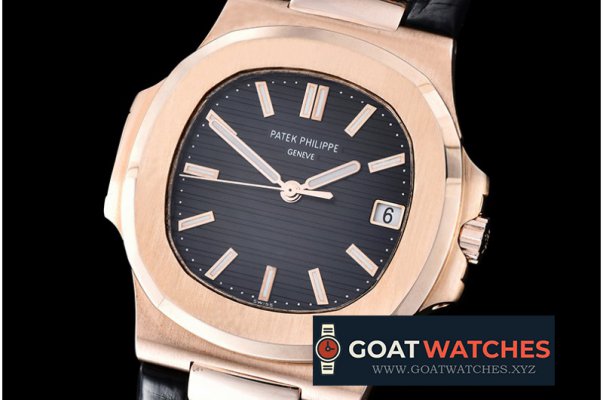 Patek Philippe - Nautilis Jumbo 18K Wrapped RG/LE Black BP Miyota 9015