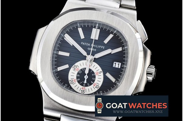 Patek Philippe - 5980 Nautilis Chrono SS/SS Blue BP A-7750