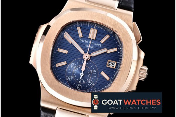 Patek Philippe - 5980 Nautilis Chrono RG/LE Blue BP A-7750