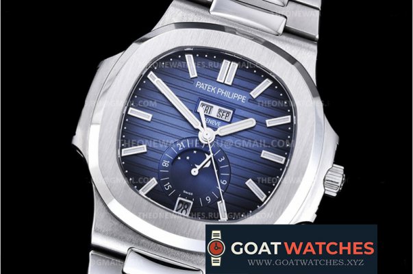 Patek Philippe - Nautilus Annual Cal. 5726A SS/SS Blue GRF MY9015 Mod