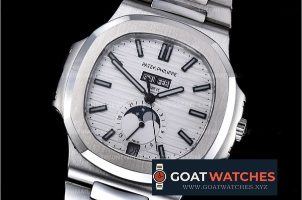 Patek Philippe - Nautilus Annual Cal. 5726A SS/SS White PF MY9015 Mod