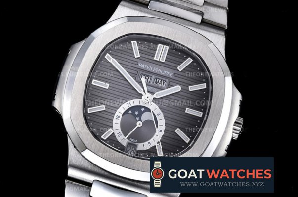 Patek Philippe - Nautilus Annual Cal. 5726A SS/SS Grey PF MY9015 Mod