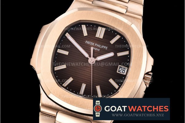 Patek Philippe - Nautilus Jumbo 5711 RG/RG Brown/Stk 3KF Asia 324