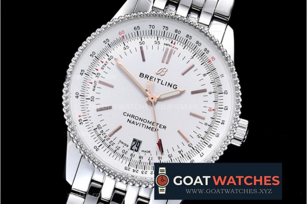 Breitling - Navitimer 1 38mm SS/SS White KOR Swiss SW200