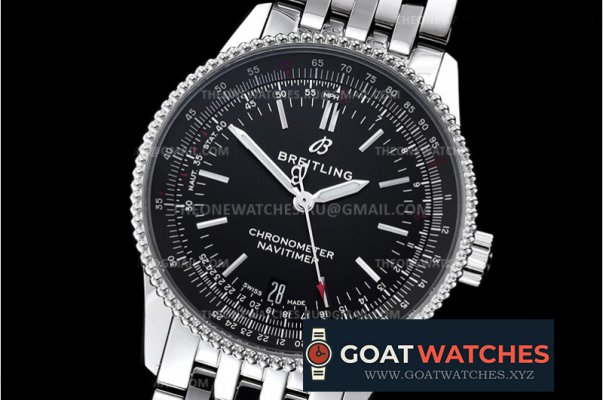 Breitling - Navitimer 1 38mm SS/SS Black KOR Swiss SW200