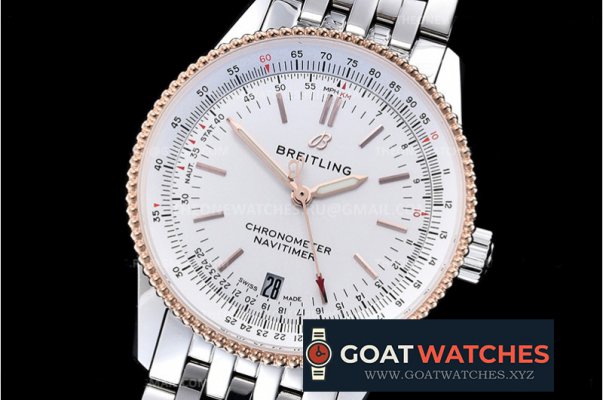 Breitling - Navitimer 1 38mm RG/SS White KOR Swiss SW200