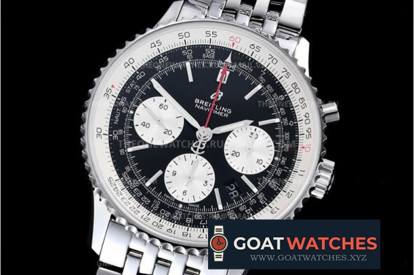 Breitling - Navitimer B01 Chronograph SS/SS Blk/Wht GF A7750 Mod