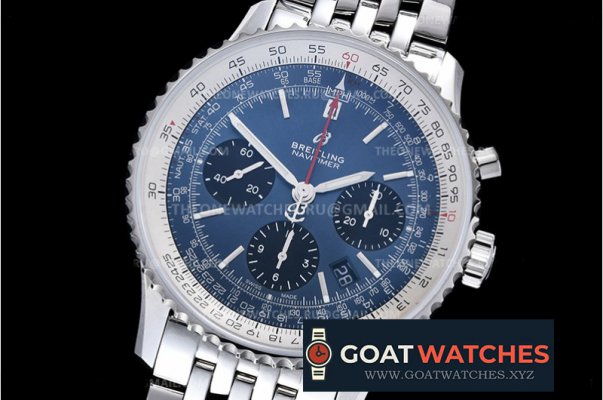 Breitling - Navitimer B01 Chronograph SS/SS Blue/Blk GF A7750 Mod