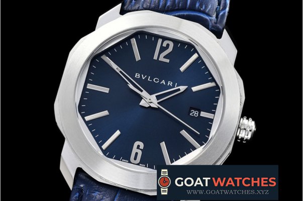 Bvlgari - Octo Solotempo Automatic SS/LE Blue Asia 23J Mod