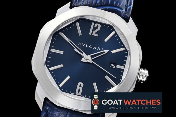 Bvlgari - Octo Solotempo Automatic SS/LE Blue Asia 23J Mod