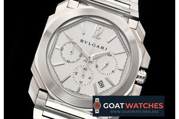 Bvlgari - Octo Maserati Ed. Chronograph SS/SS Wht VK Qtz Chr