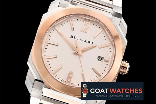 Bvlgari - Octo 41mm Automatic RG/SS White BVF Miyota 9015