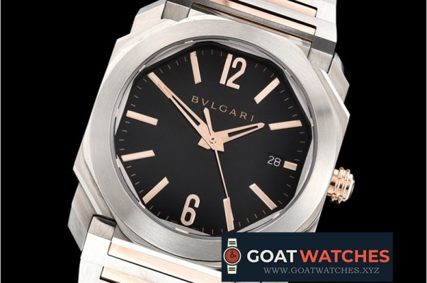 Bvlgari - Octo 38mm Automatic RG/SS Blk/Rose BVF Miyota 9015